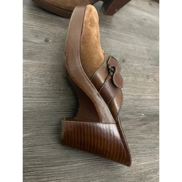 Cole Hann woman’s leather clogs chocolate brown. 9 - Picture 5 of 5